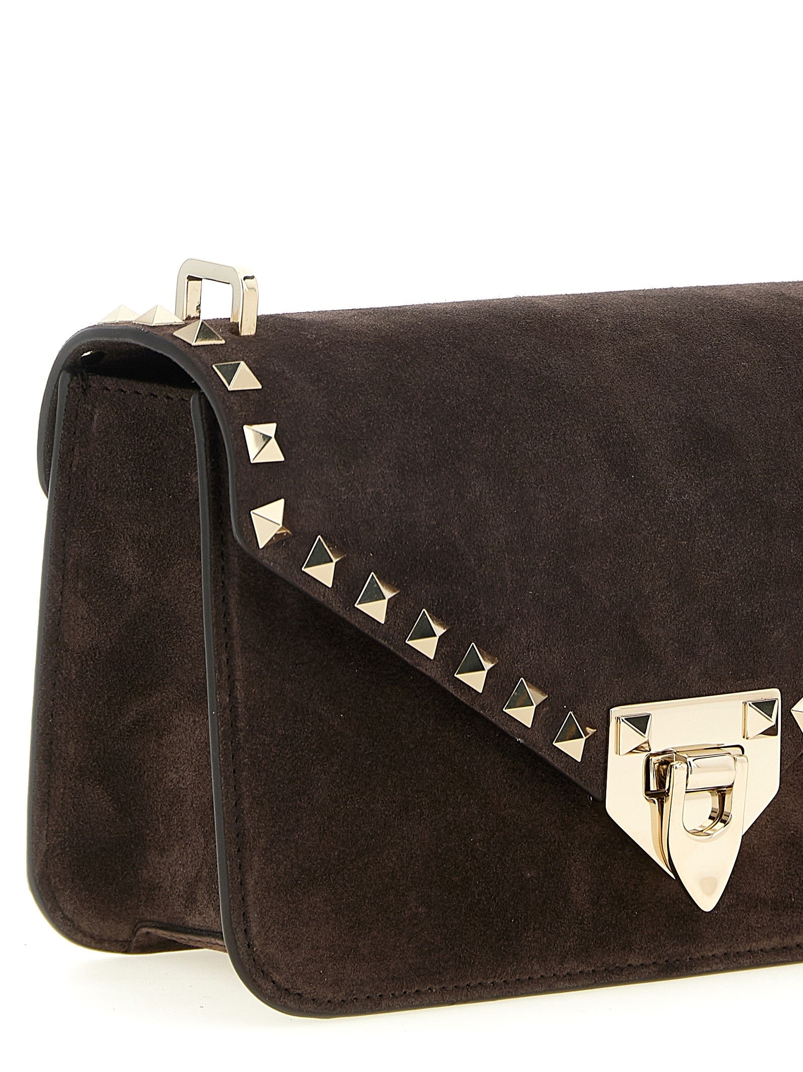 Valentino Valentino Garavani Rockstud Small Shoulder Bag Brown