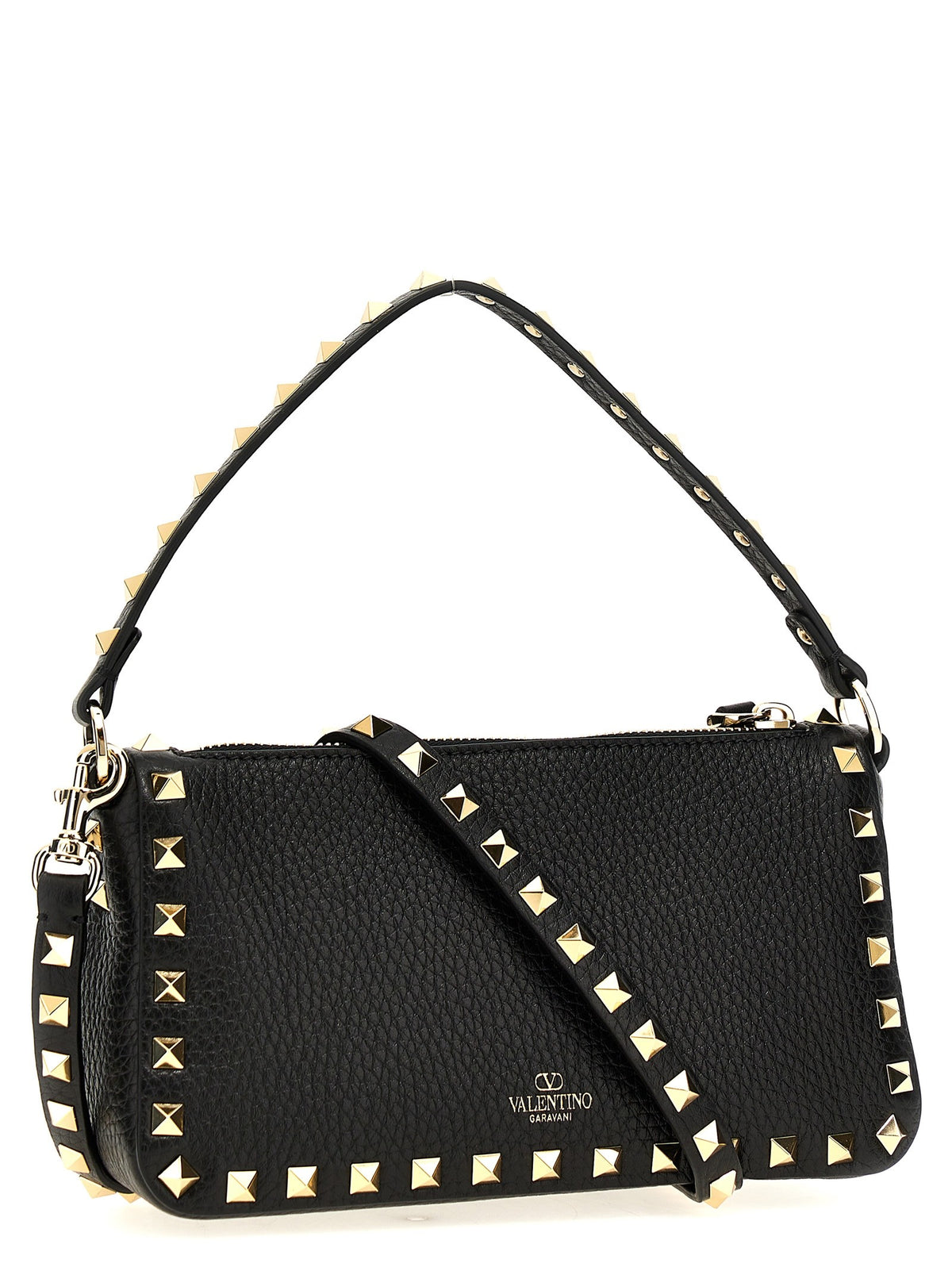 Valentino Valentino Garavani Rockstud Small Shoulder Bag Black, view 2