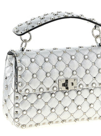 Valentino Valentino Garavani Rockstud Spike Shoulder Bag Silver