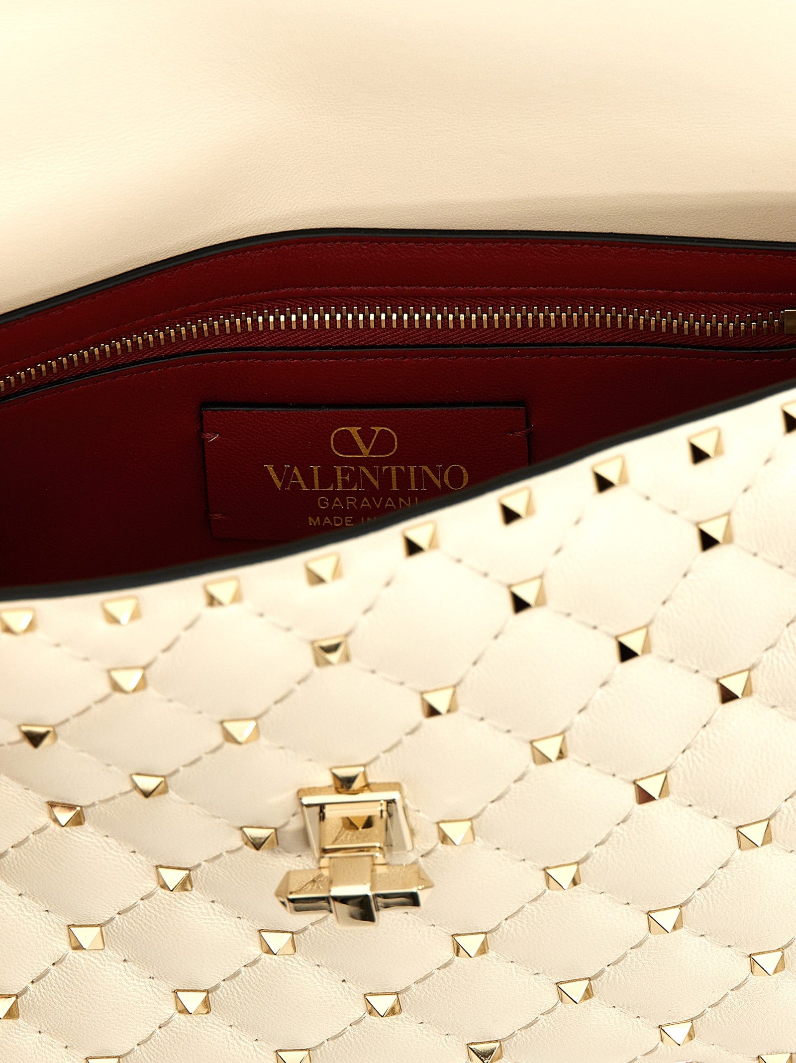 Valentino Valentino Garavani Rockstud Spike Shoulder Bag White