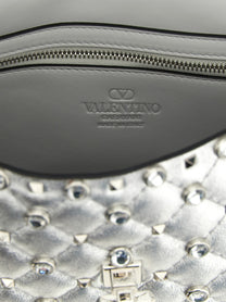 Valentino Valentino Garavani Rockstud Spike Shoulder Bag Silver