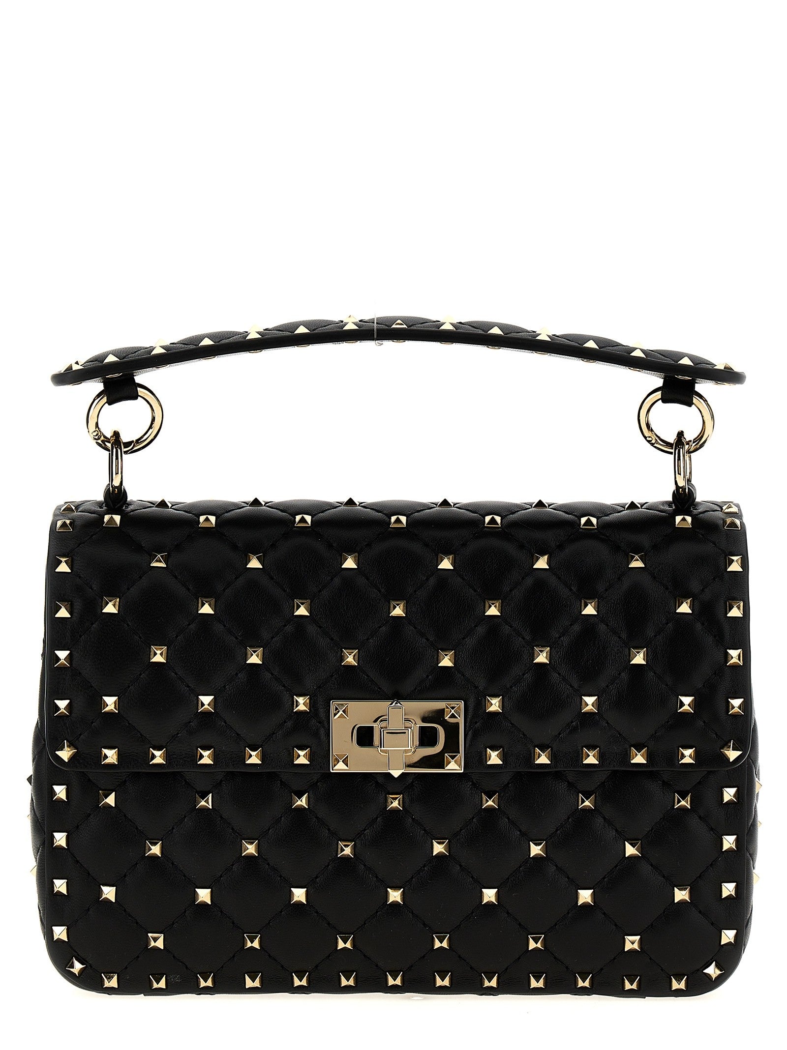 Valentino Valentino Garavani Rockstud Spike Shoulder Bag Black