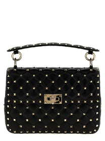 Valentino Valentino Garavani Rockstud Spike Shoulder Bag Black
