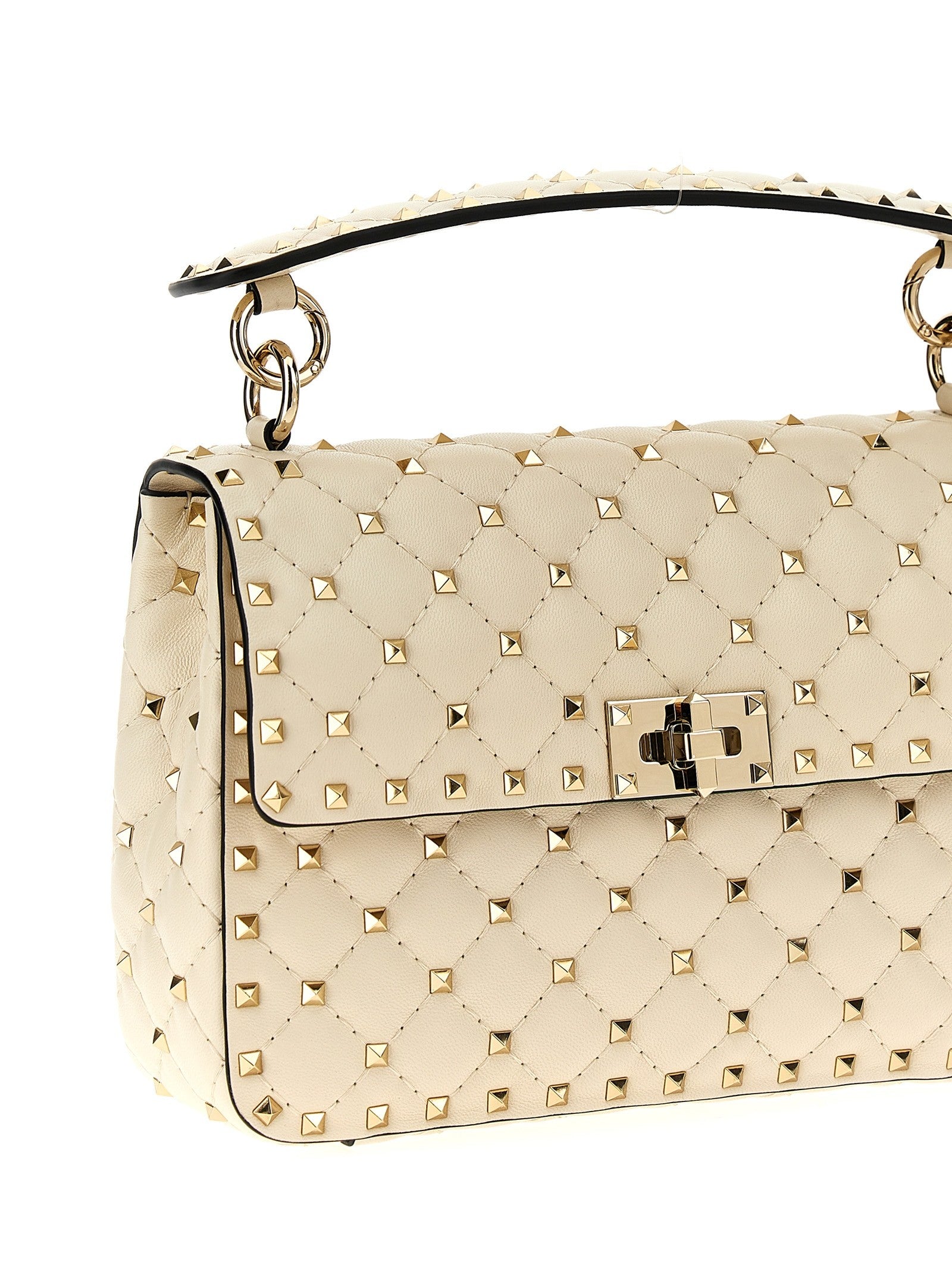 Valentino Valentino Garavani Rockstud Spike Shoulder Bag White