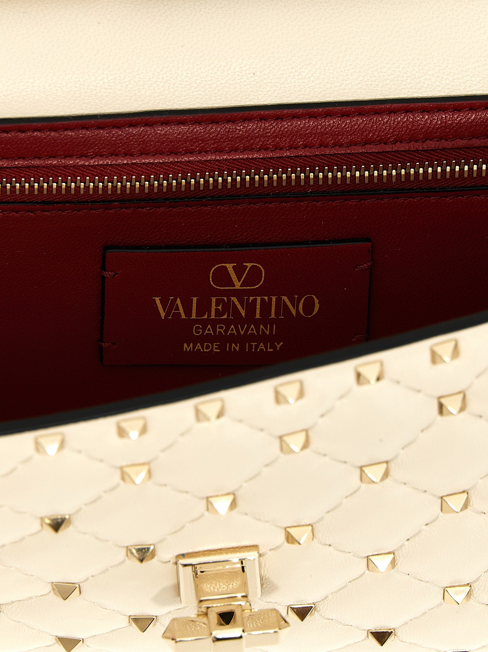 Valentino Valentino Garavani Rockstud Spike Shoulder Bag White