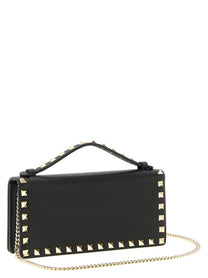 Valentino Valentino Garavani Rockstud Wallet on Chain Black