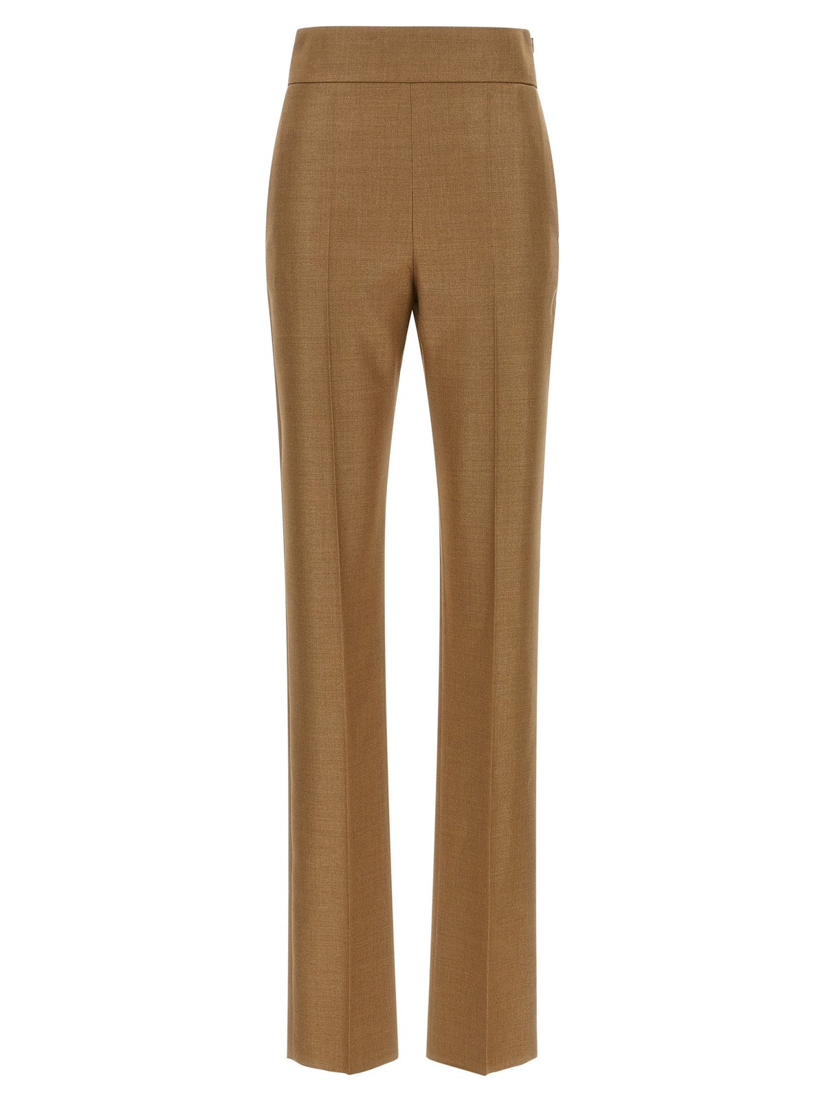 Valentino Valentino Garavani Textured Silk Wool Pants Beige
