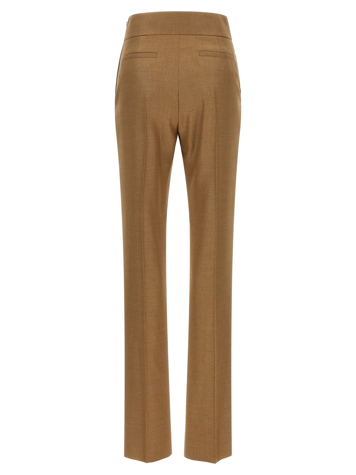 Valentino Valentino Garavani Textured Silk Wool Pants Beige