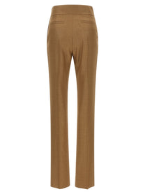 Valentino Valentino Garavani Textured Silk Wool Pants Beige