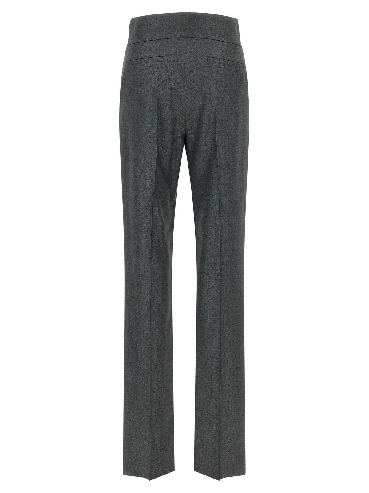 Valentino Valentino Garavani Textured Silk Wool Pants Grey, view 2