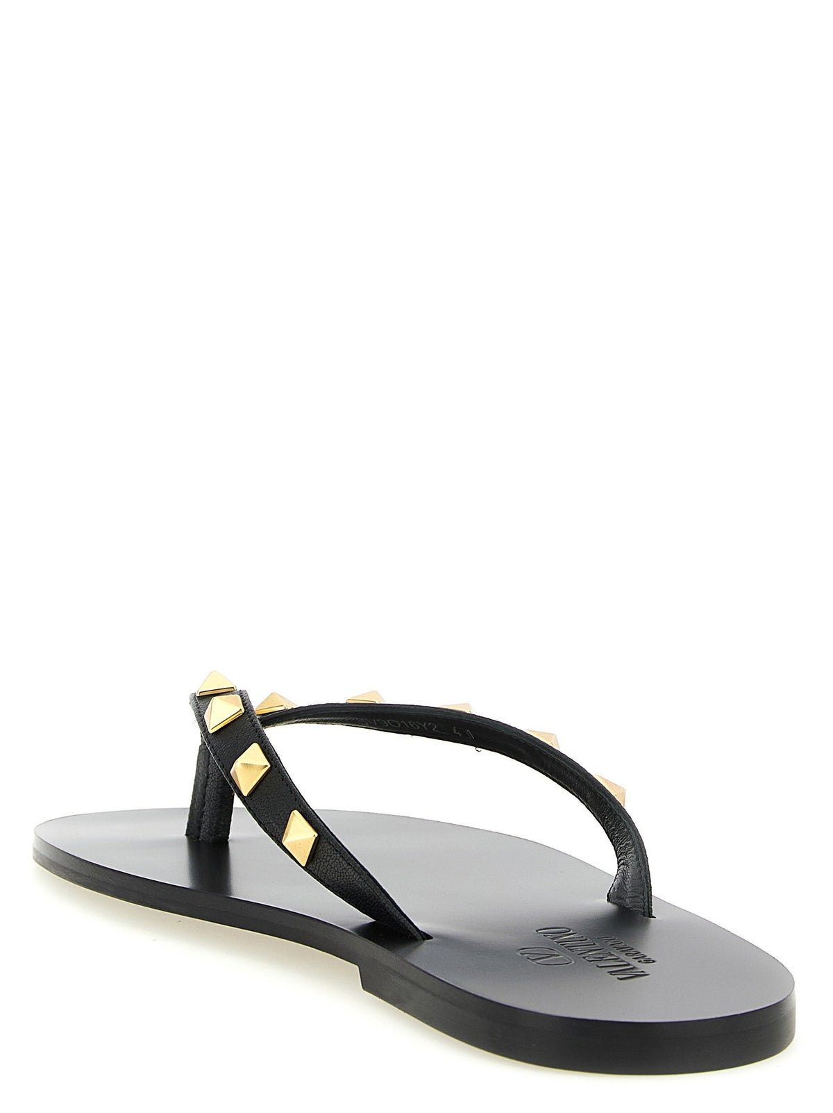 Valentino Valentino Garavani Thong Rockstud Sandals Black