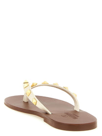 Valentino Valentino Garavani Thong Rockstud Sandals White