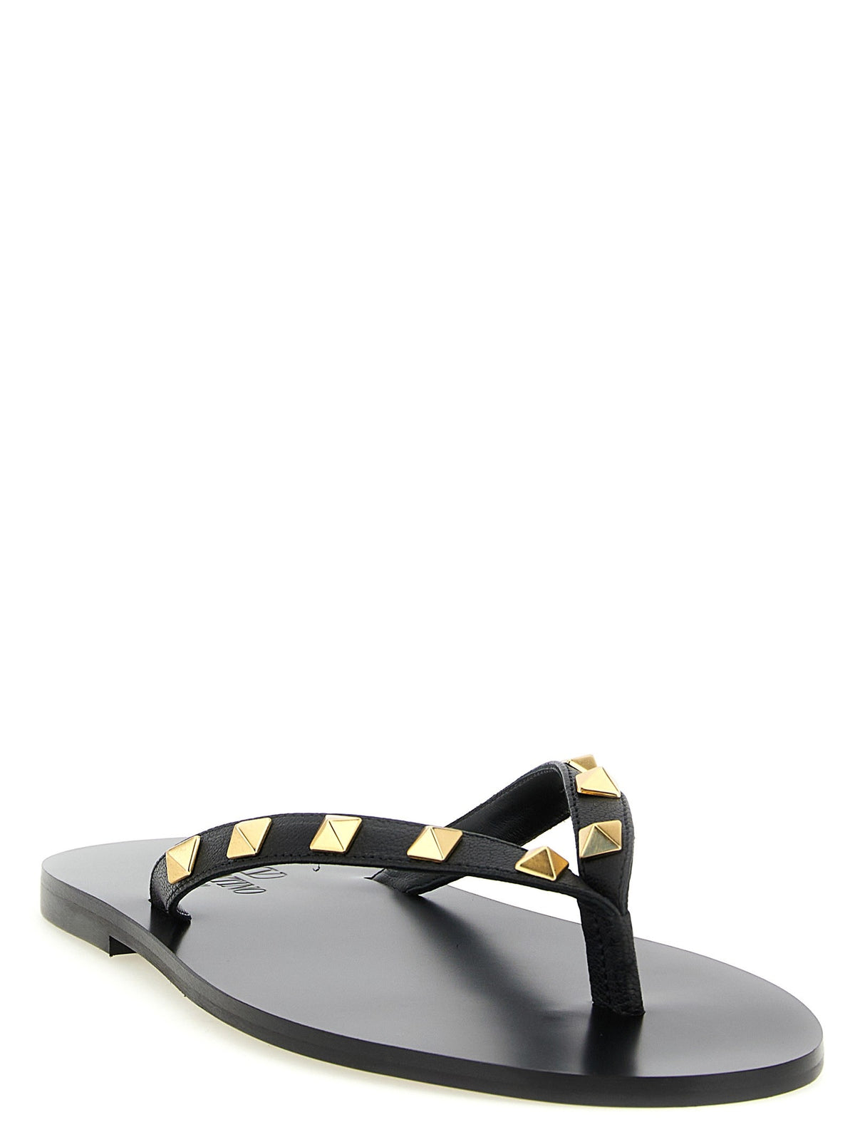 Valentino Valentino Garavani Thong Rockstud Sandals Black