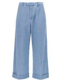 Valentino Valentino Garavani Turn up Jeans Blue