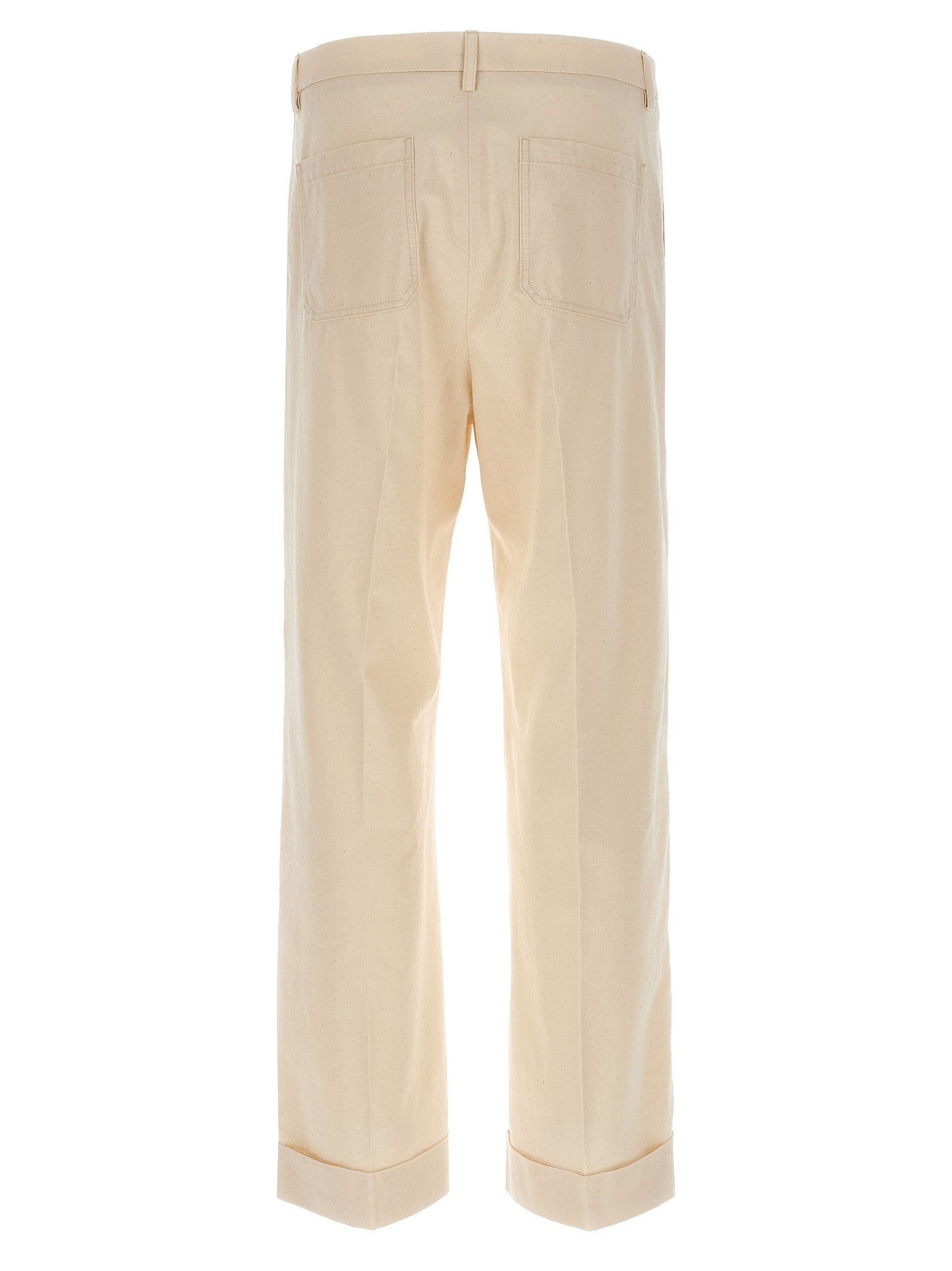 Valentino Valentino Garavani Turn up Trousers Beige
