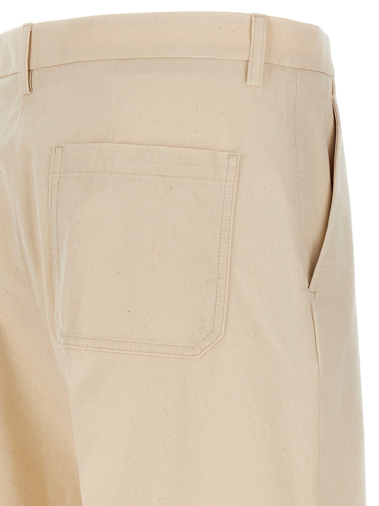 Valentino Valentino Garavani Turn up Trousers Beige
