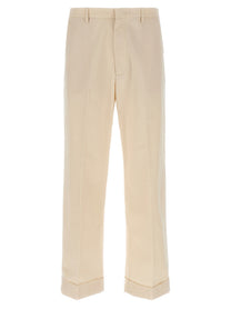 Valentino Valentino Garavani Turn up Trousers Beige