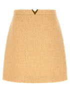 Valentino Valentino Garavani Gold Skirt Beige