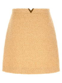Valentino Valentino Garavani Gold Skirt Beige