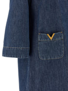 Valentino Valentino Garavani Vgold Dress Blue, view 4