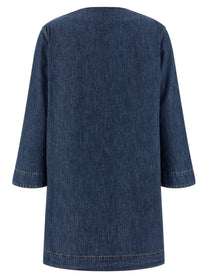 Valentino Valentino Garavani Vgold Dress Blue