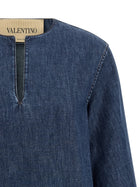 Valentino Valentino Garavani Vgold Dress Blue, view 3