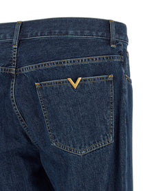 Valentino Valentino Garavani Vgold Jeans Blue