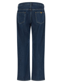 Valentino Valentino Garavani Vgold Jeans Blue