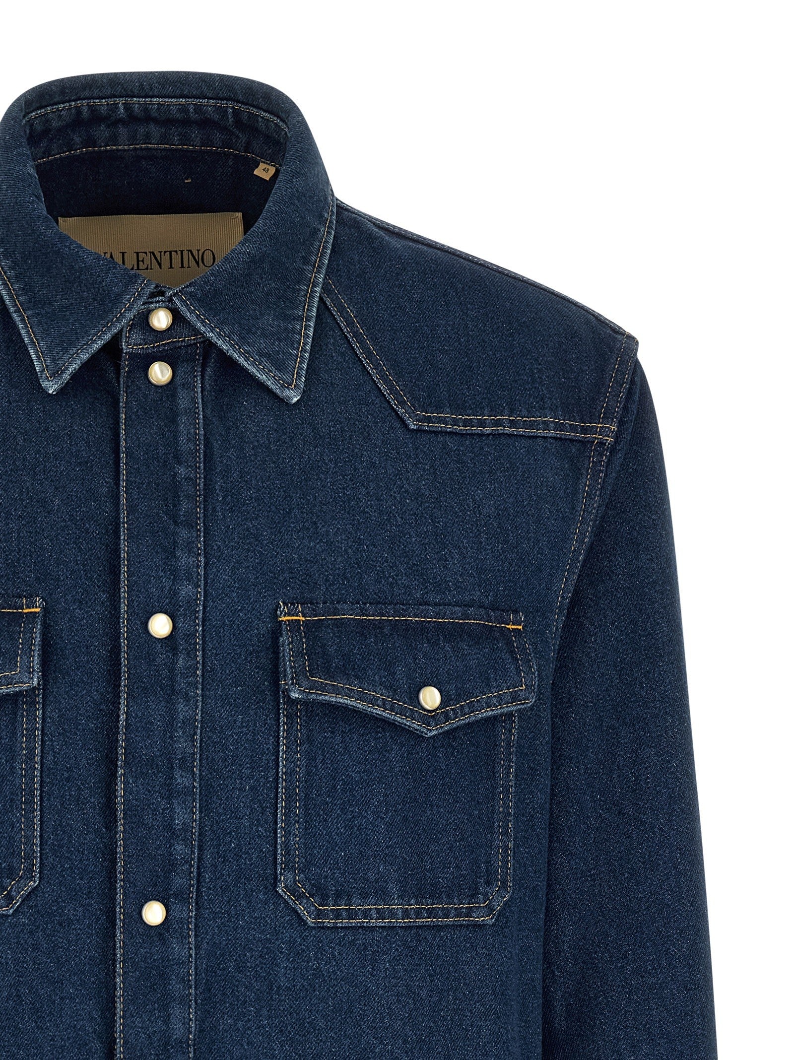 Valentino Valentino Garavani Vgold Shirt Blue