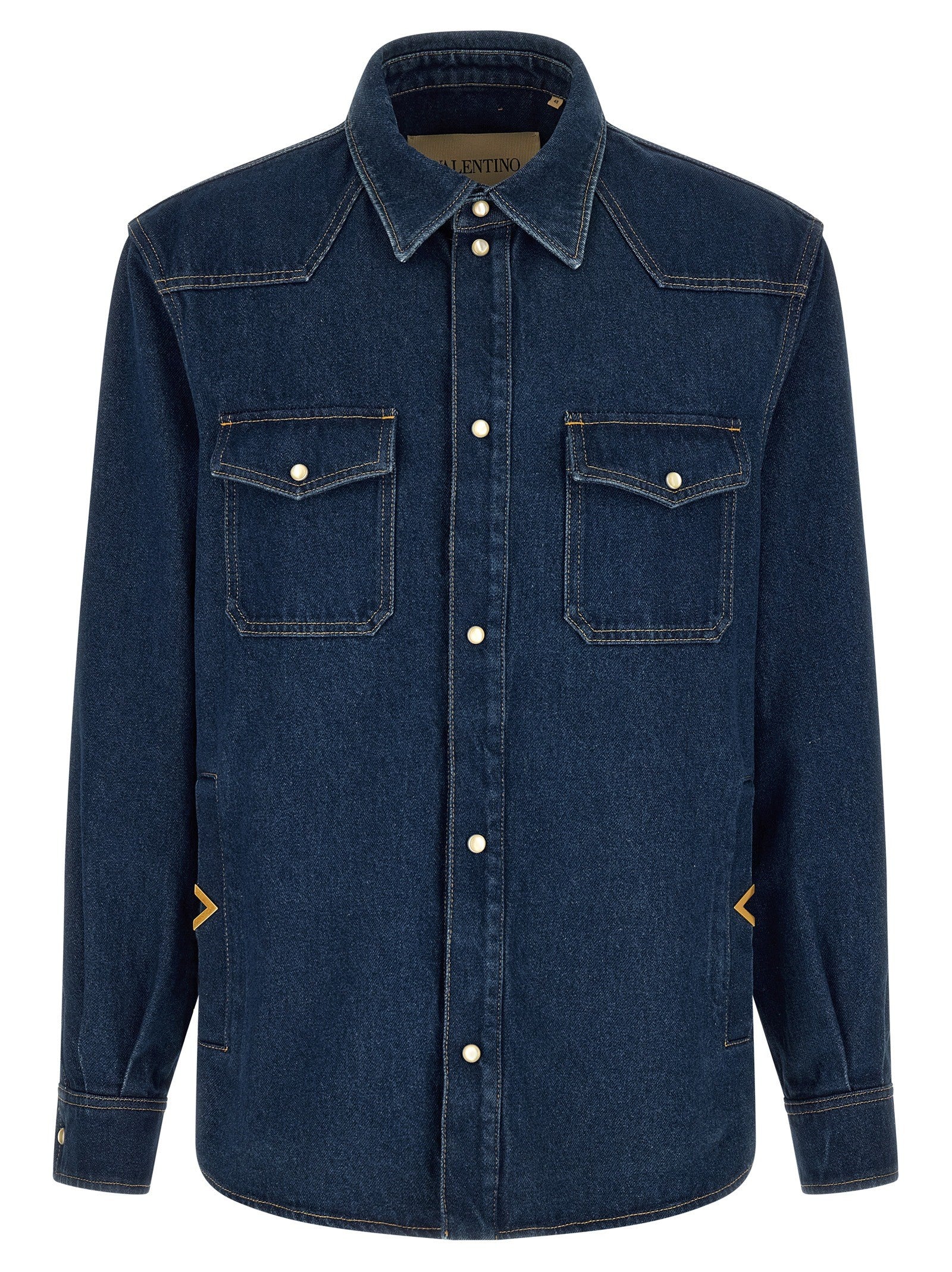 Valentino Valentino Garavani Vgold Shirt Blue