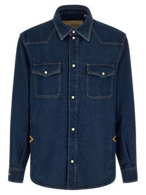 Valentino Valentino Garavani Vgold Shirt Blue