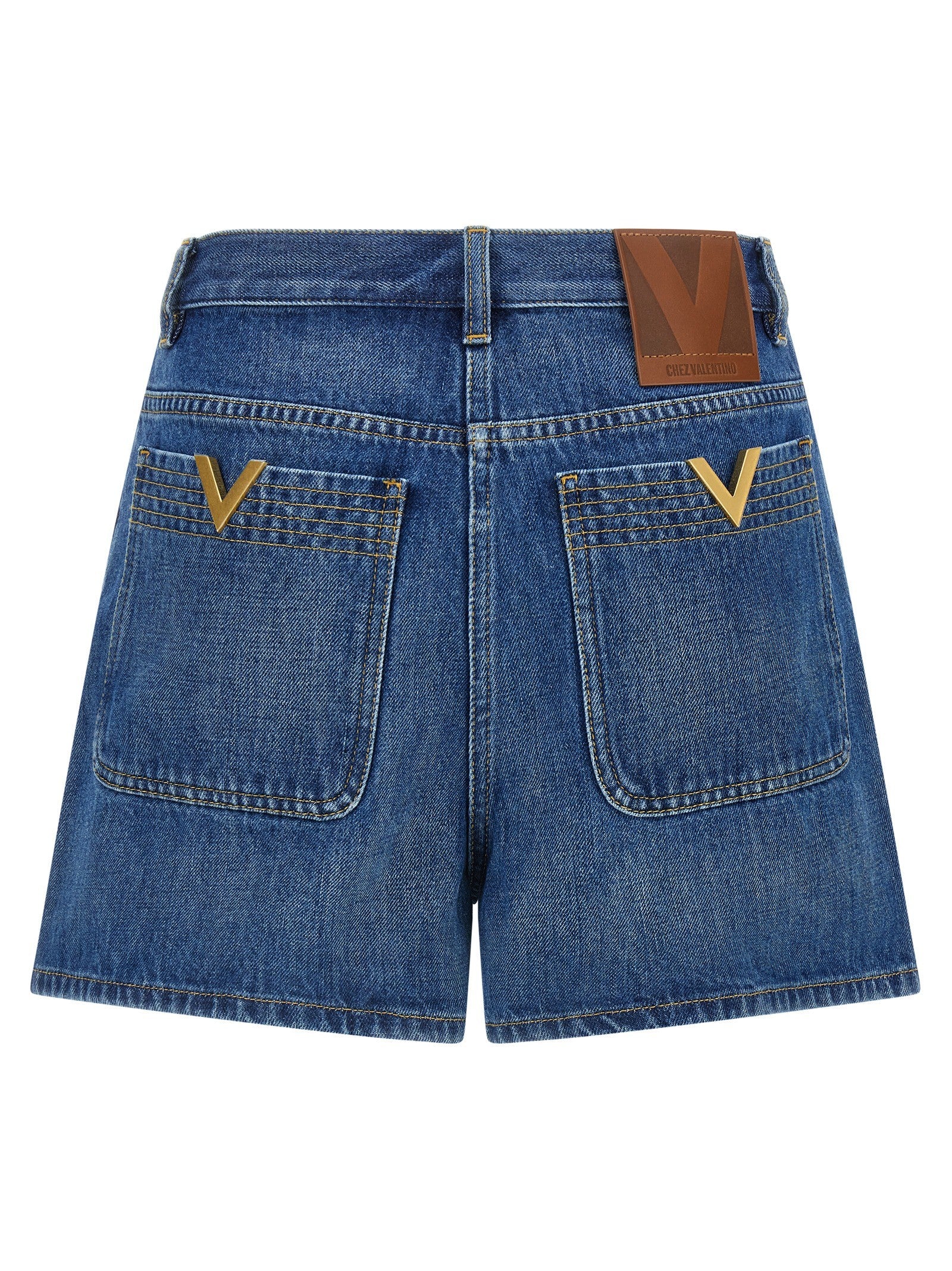 Valentino Valentino Garavani Vgold Shorts Blue