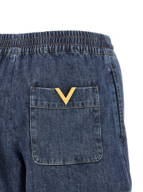 Valentino Valentino Garavani Vgold Shorts Blue