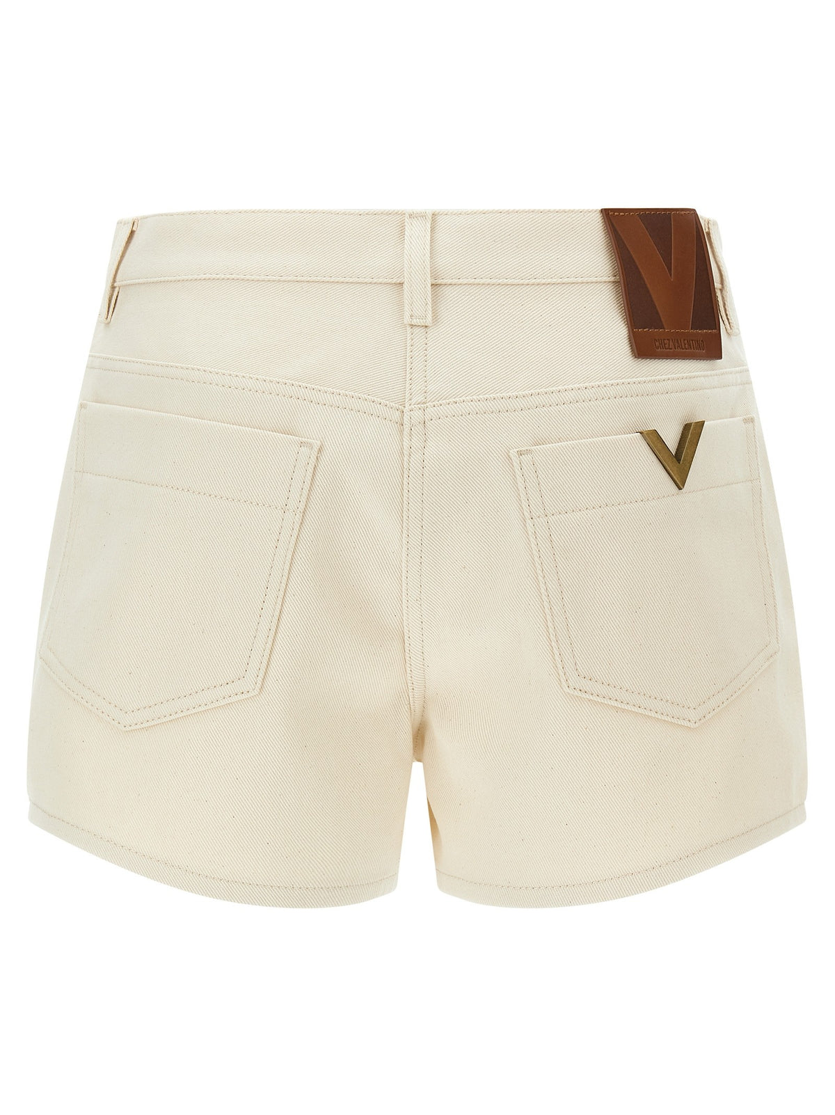 Valentino Valentino Garavani Vgold Shorts Beige