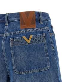 Valentino Valentino Garavani Vgold Shorts Blue