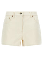 Valentino Valentino Garavani Vgold Shorts Beige