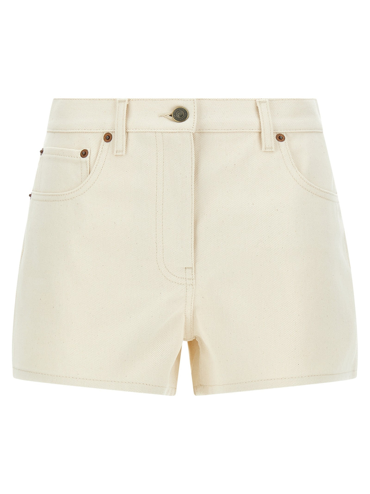 Valentino Valentino Garavani Vgold Shorts Beige