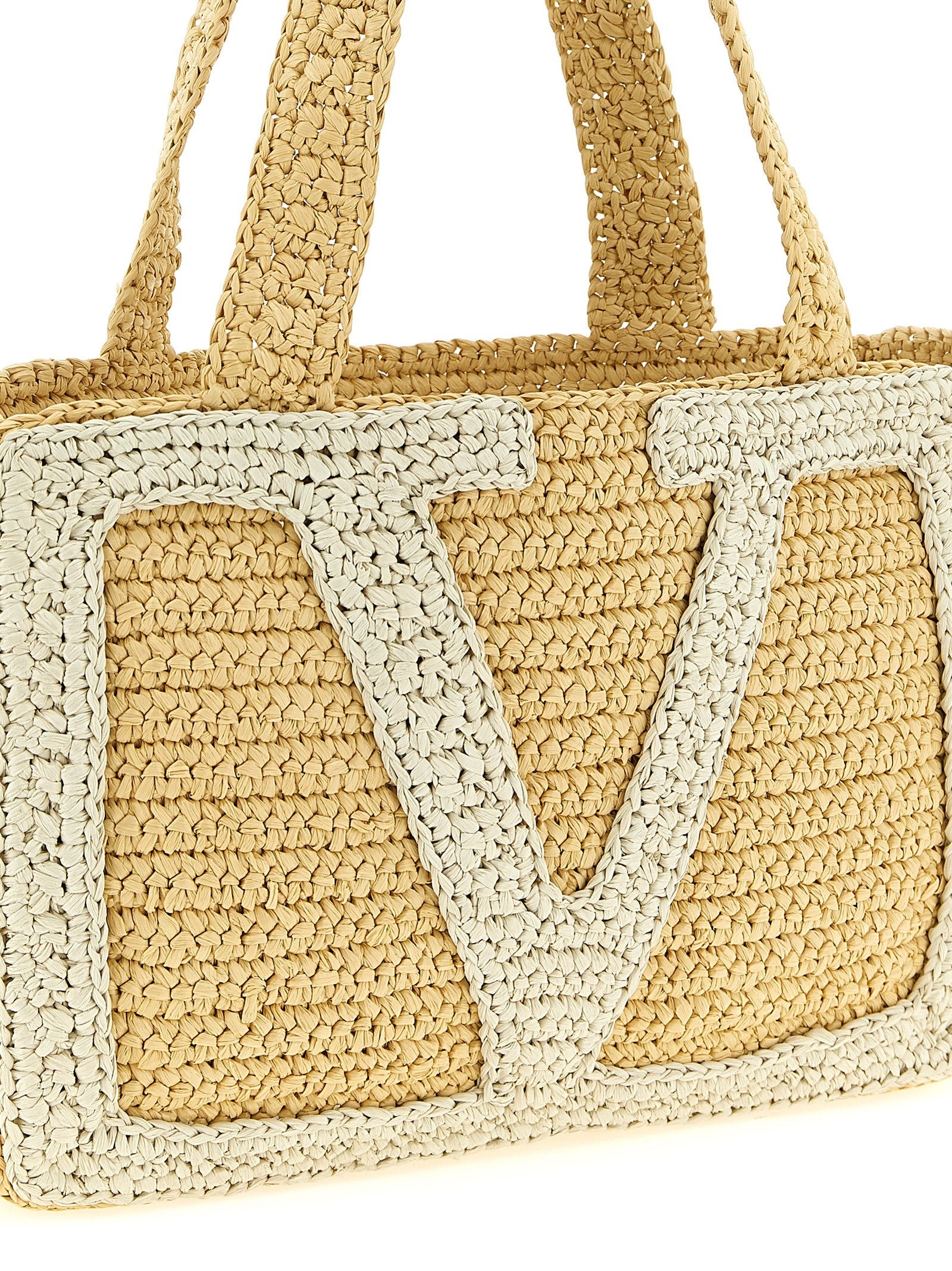 Valentino Valentino Garavani Viva Superstar Midi Shopping Bag White