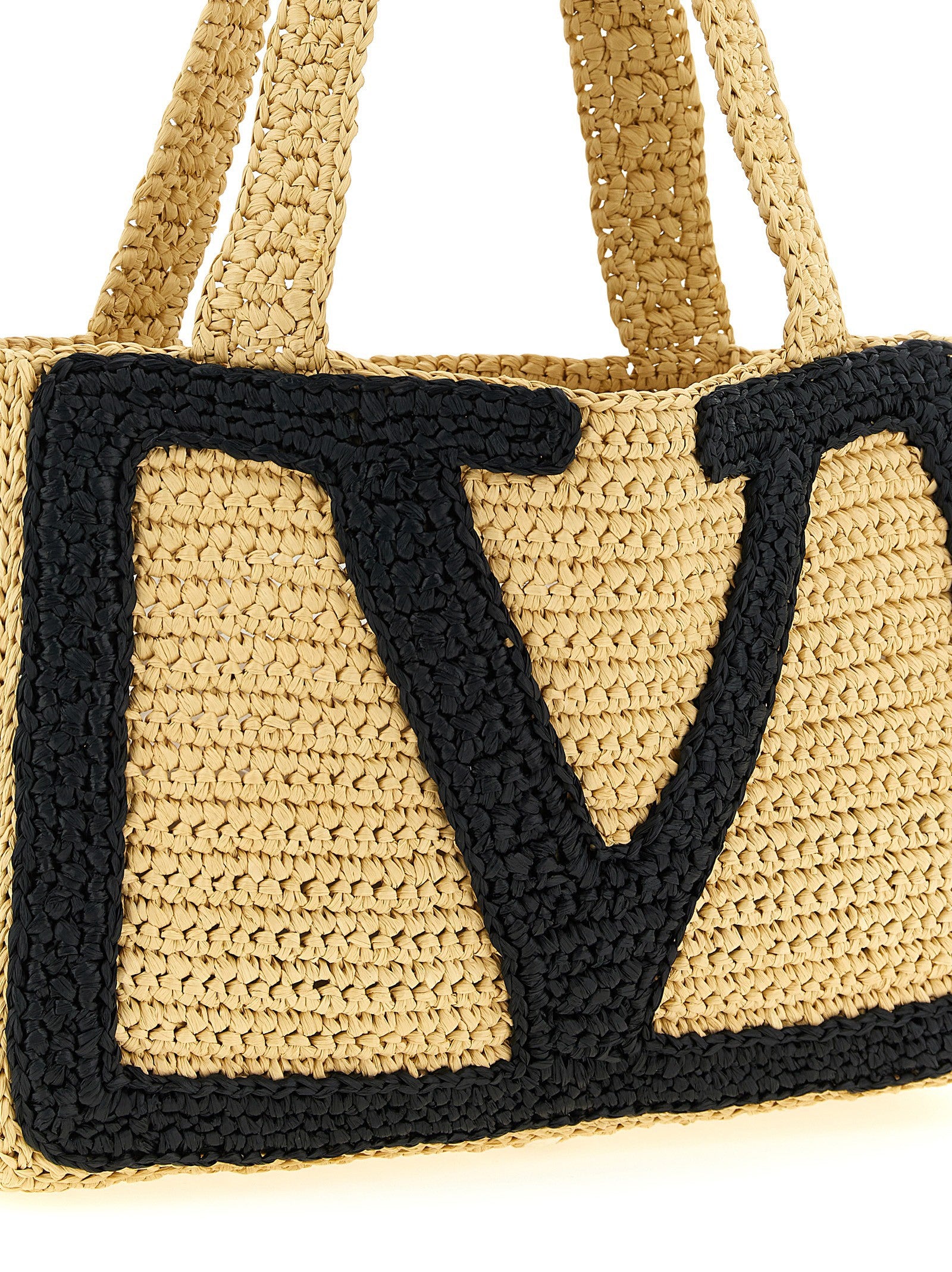 Valentino Valentino Garavani Viva Superstar Midi Shopping Bag Beige
