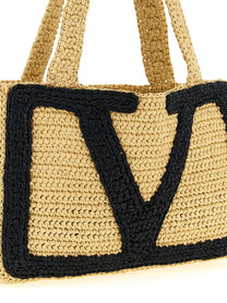 Valentino Valentino Garavani Viva Superstar Midi Shopping Bag Beige