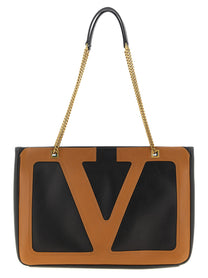 Valentino Valentino Garavani Viva Superstar Midi Shopping Bag Brown