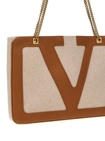 Valentino Valentino Garavani Viva Superstar Midi Shopping Bag Beige