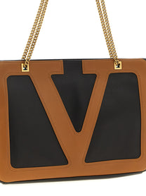 Valentino Valentino Garavani Viva Superstar Midi Shopping Bag Brown