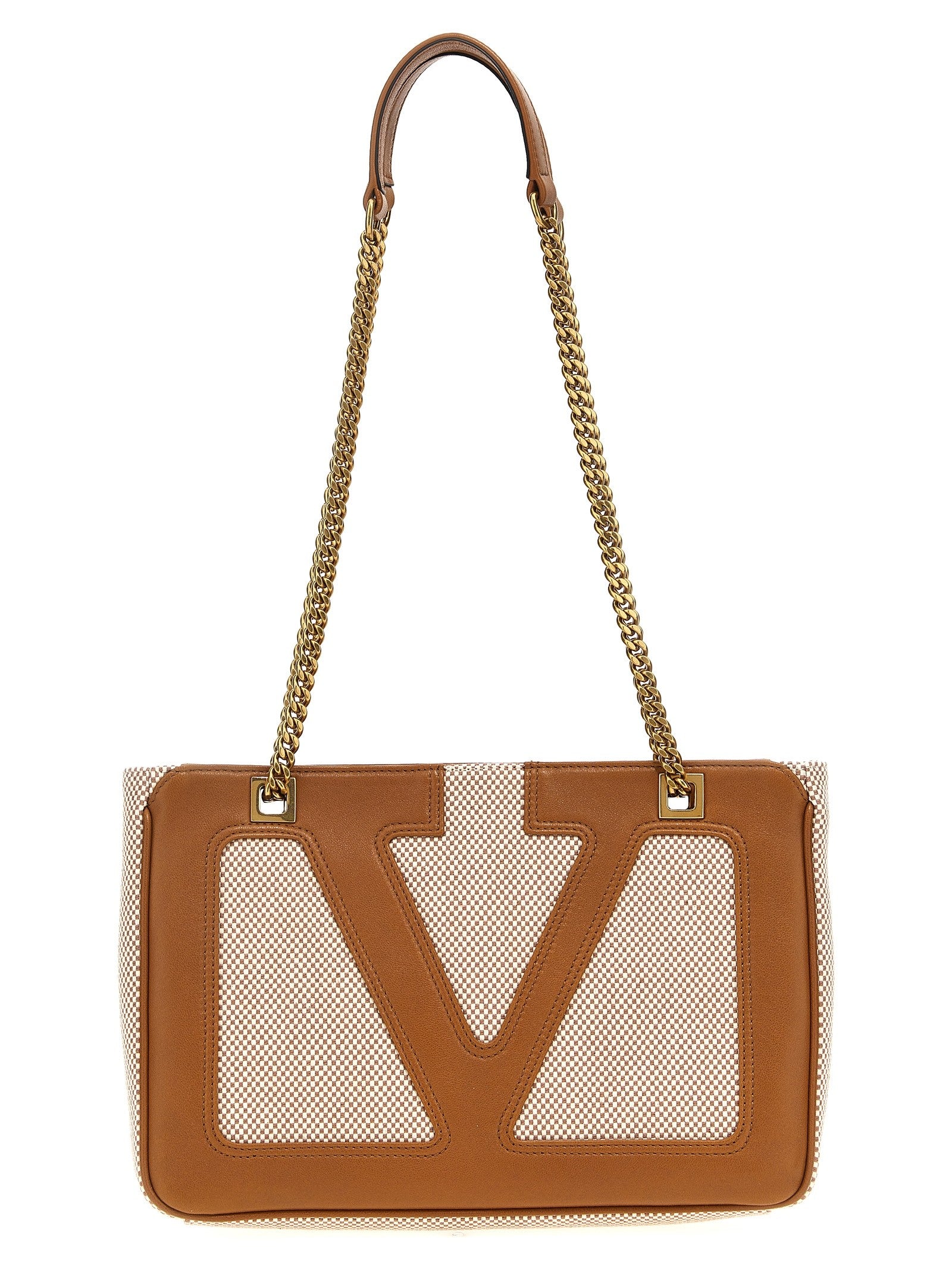 Valentino Valentino Garavani Viva Superstar Small Shopping Bag Beige