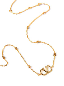 Valentino Valentino Garavani Vlogo Necklace Gold