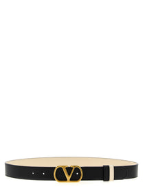 Valentino Valentino Garavani Vlogo Reversible Belt Gold