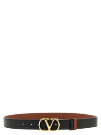 Valentino Valentino Garavani Vlogo Reversible Belt Black