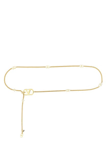 Valentino Valentino Garavani Vlogo Signature Belt Gold
