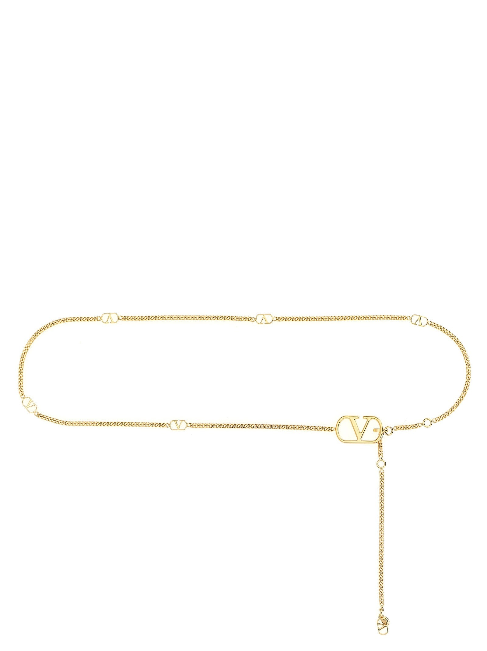 Valentino Valentino Garavani Vlogo Signature Belt Gold