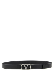 Valentino Valentino Garavani Vlogo Signature Belt Black